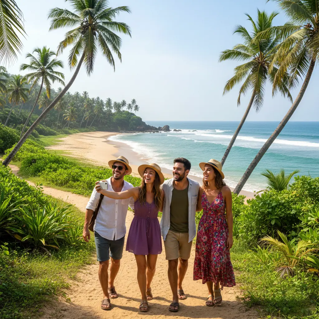Foreign Couples In Sri Lanka Beach